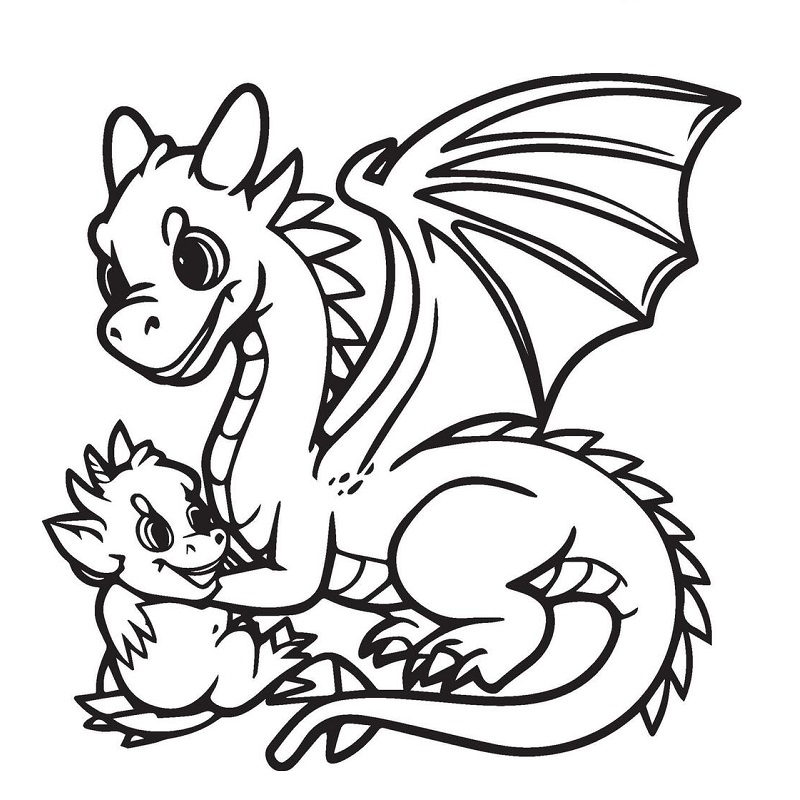 Dragon coloring sheet