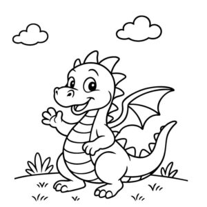 Dragon drawing easy cute