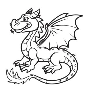 Dragon drawing easy for kids