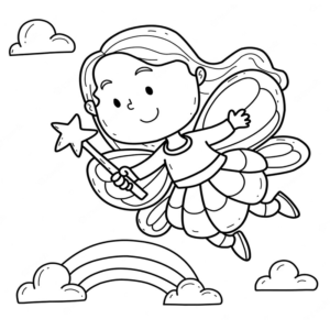 Flying Angel color page