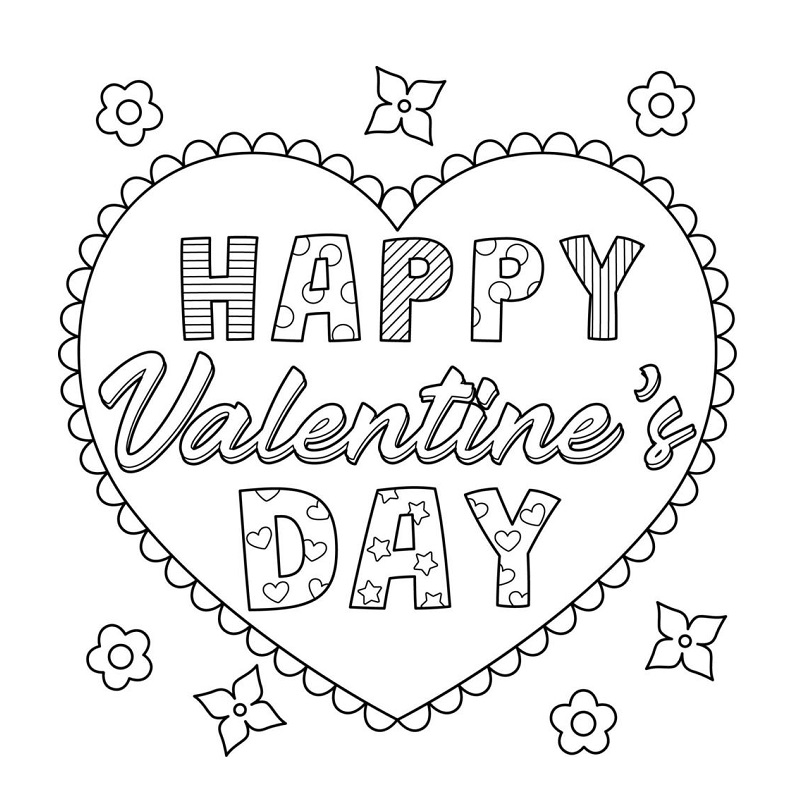 Free printable valentines coloring pages pdf