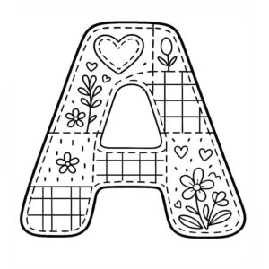 Letter A Coloring Page