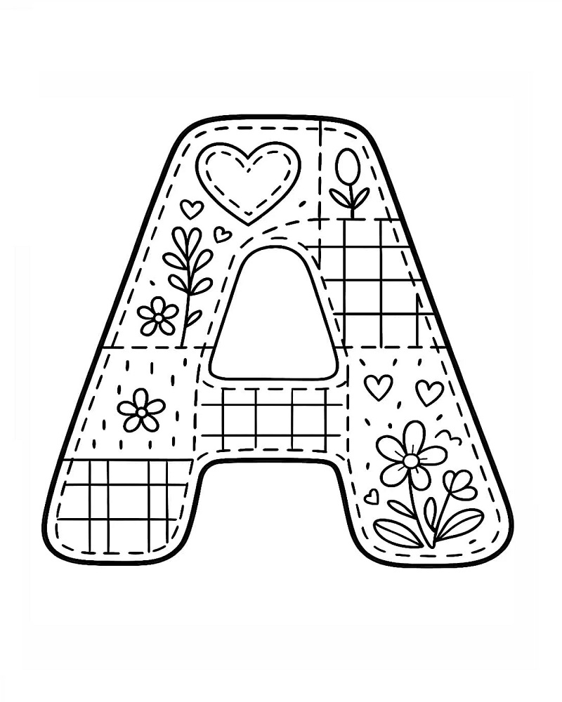 Letter A Coloring Page