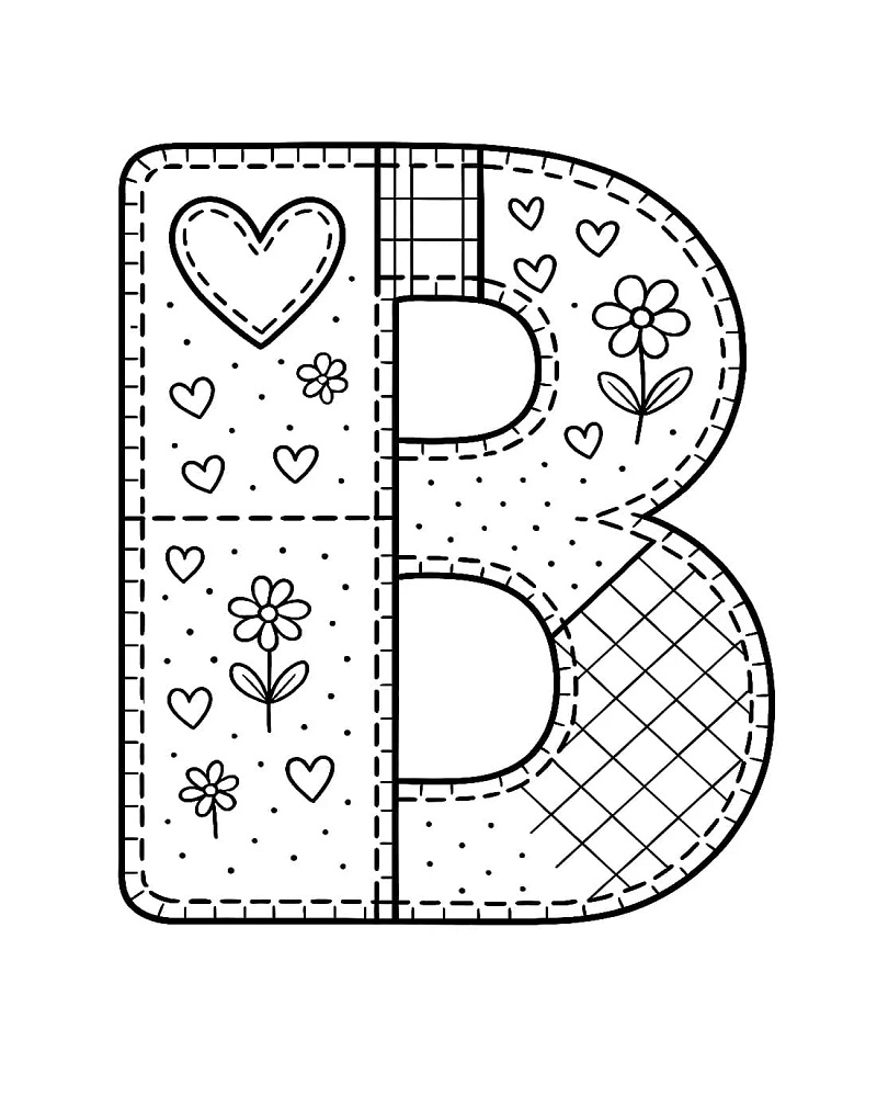 Letter B Coloring Page