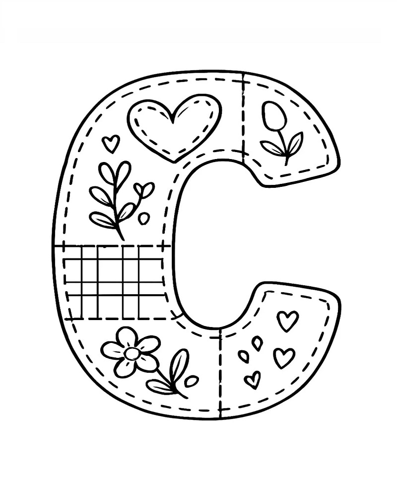 Letter C Coloring Page