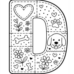 Letter D Coloring Page