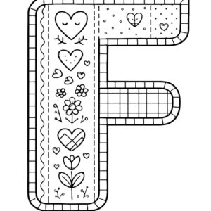 Letter F Coloring Page
