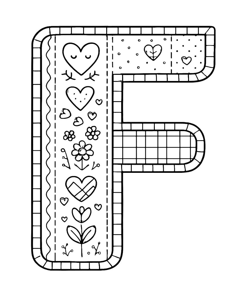 Letter F Coloring Page