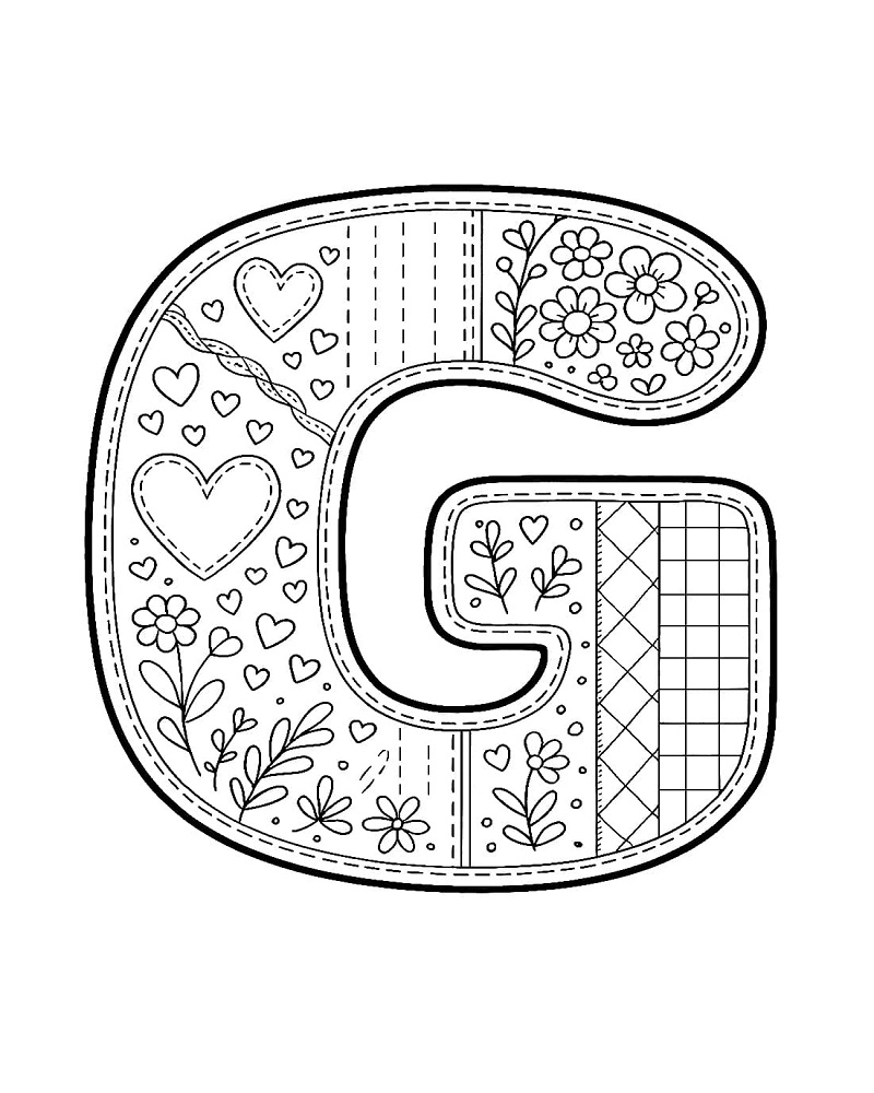 Letter G Coloring Page
