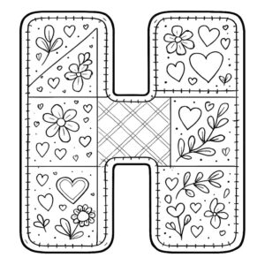 Letter H Coloring Page