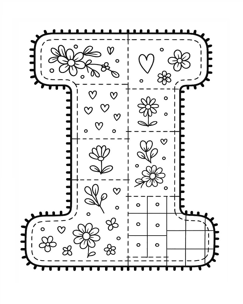 Letter I Coloring Page
