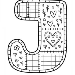 Letter J Coloring Page