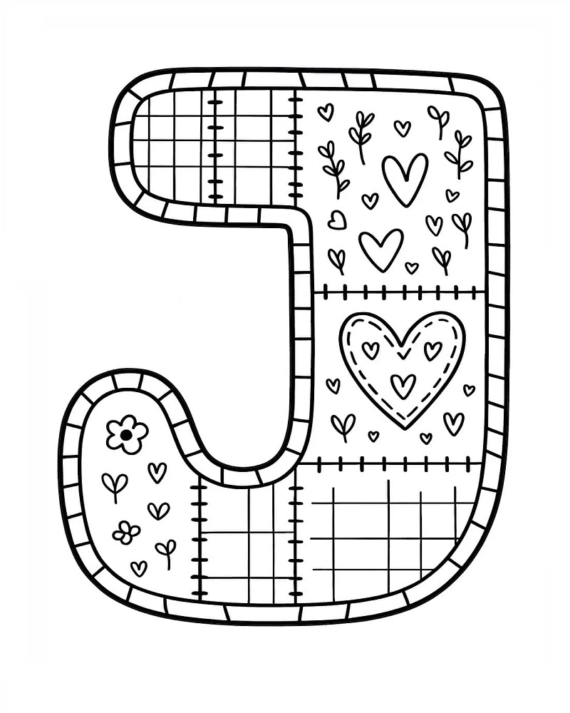 Letter J Coloring Page
