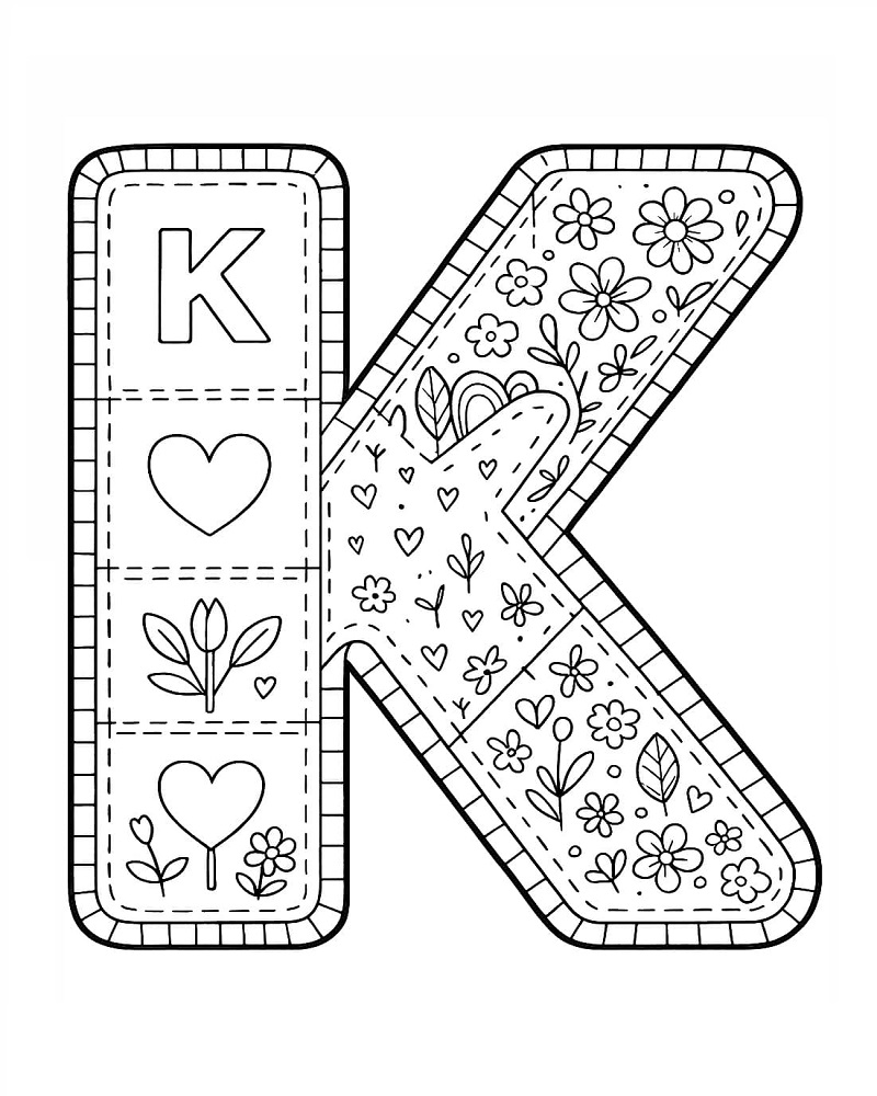 Letter K Coloring Page