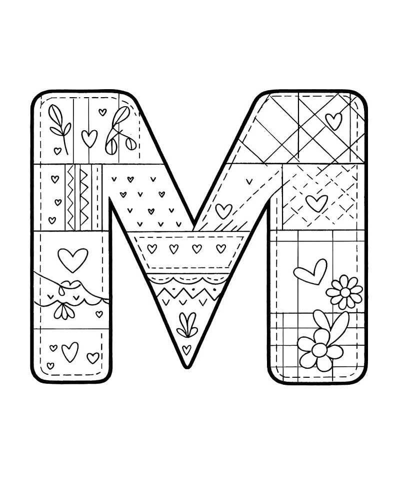 Letter M Coloring Page