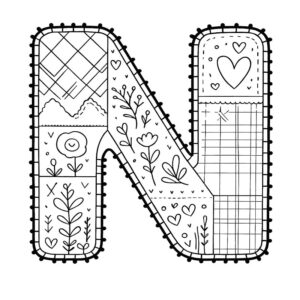 Letter N Coloring Page