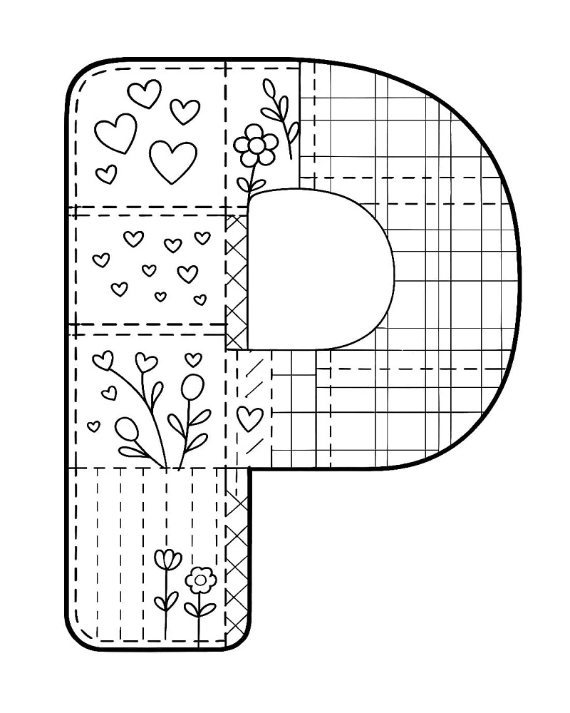 Letter P Coloring Page
