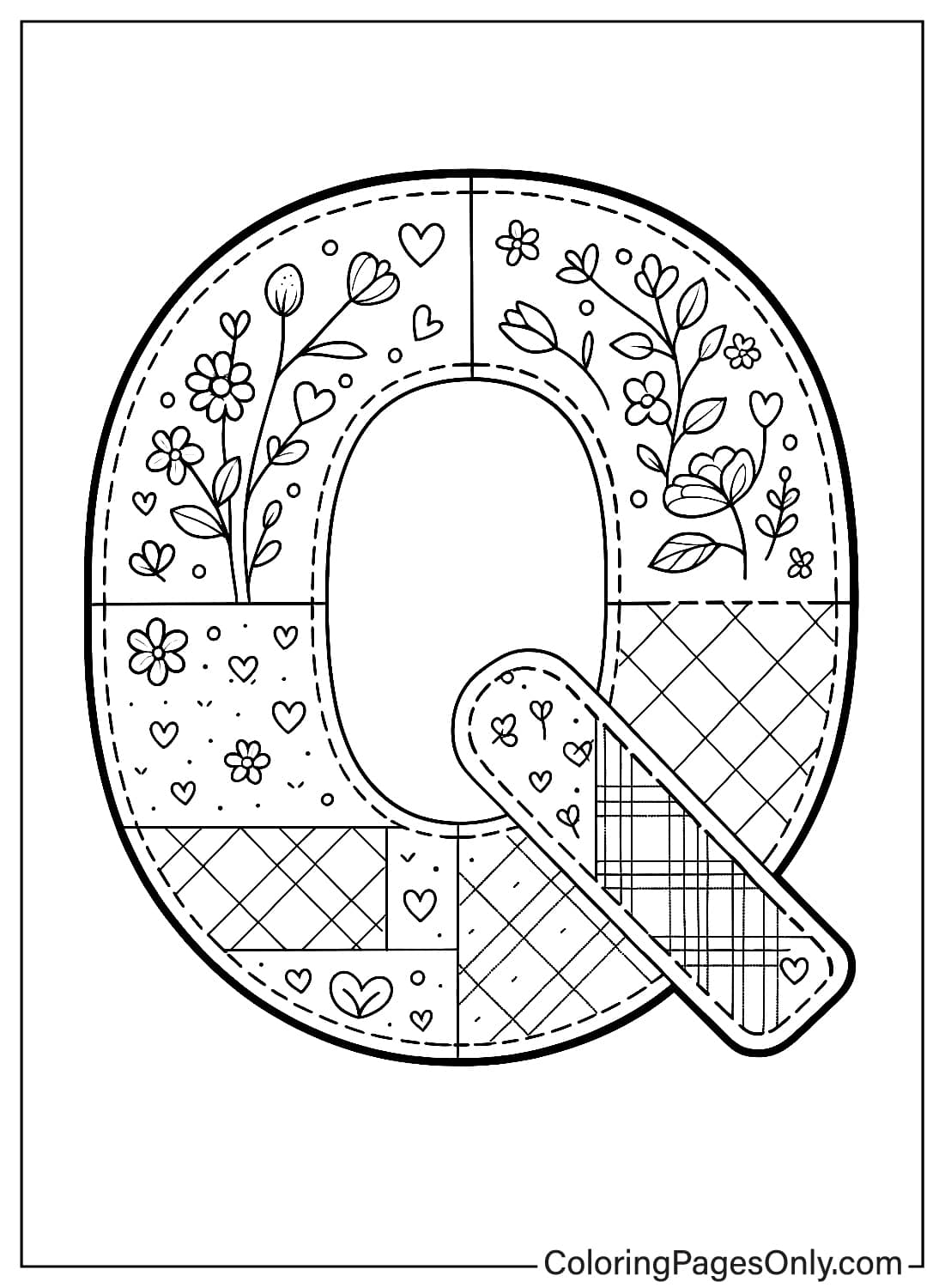Letter Q Coloring Page