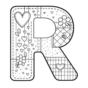 Letter R Coloring Page