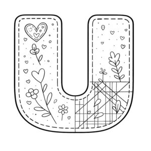 Letter U Coloring Page