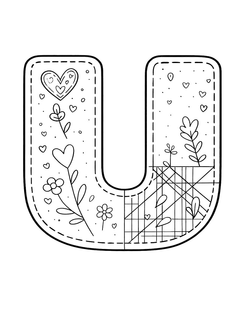 Letter U Coloring Page