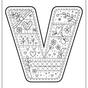Letter V Coloring Page