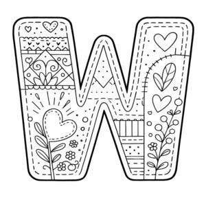 Letter W Coloring Page