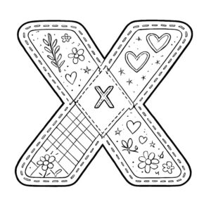 Letter X Coloring Page