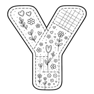 Letter Y Coloring Page