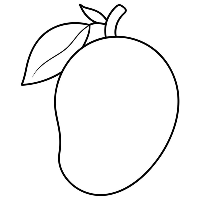 Mango color drawing for kids