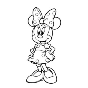 Minnie Mouse coloring sheet