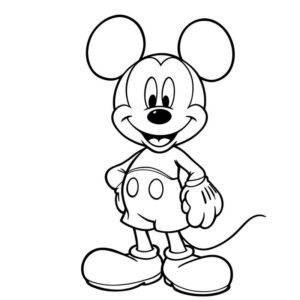 Minnie Mouse drawing with colour