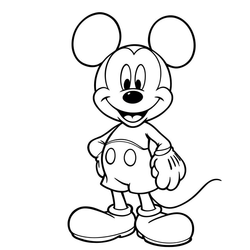 Minnie Mouse drawing with colour