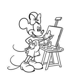 Minnie Mouse painting