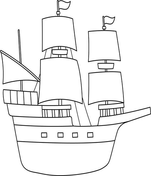 Nautical Coloring Pages Pirate Ship