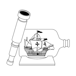 Outline Of-a Pirate Ship Coloring Pages