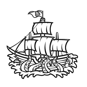 Pirate Ship Color Page