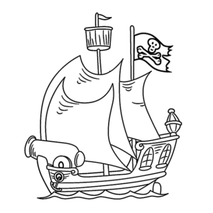 Pirate Ship Image Free Coloring Pages