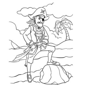 Pirate ship cartoon drawing