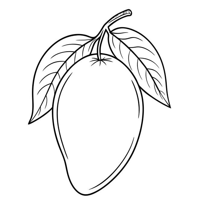 Printable Mango Coloring pages
