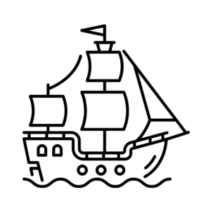 Printable Pirate Ship Coloring Pages