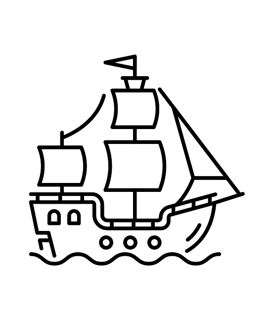 Printable Pirate Ship Coloring Pages