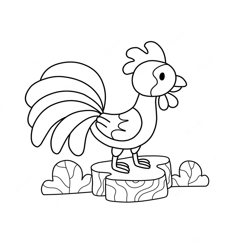 Printable fun Rooster