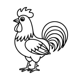Rooster coloring pages free printable