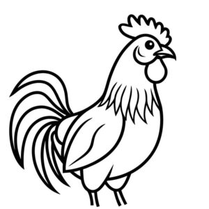 Rooster coloring pages free printable animals