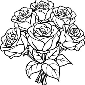 Rose images for coloring
