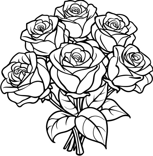 Rose images for coloring