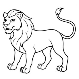 Simba drawing for kids