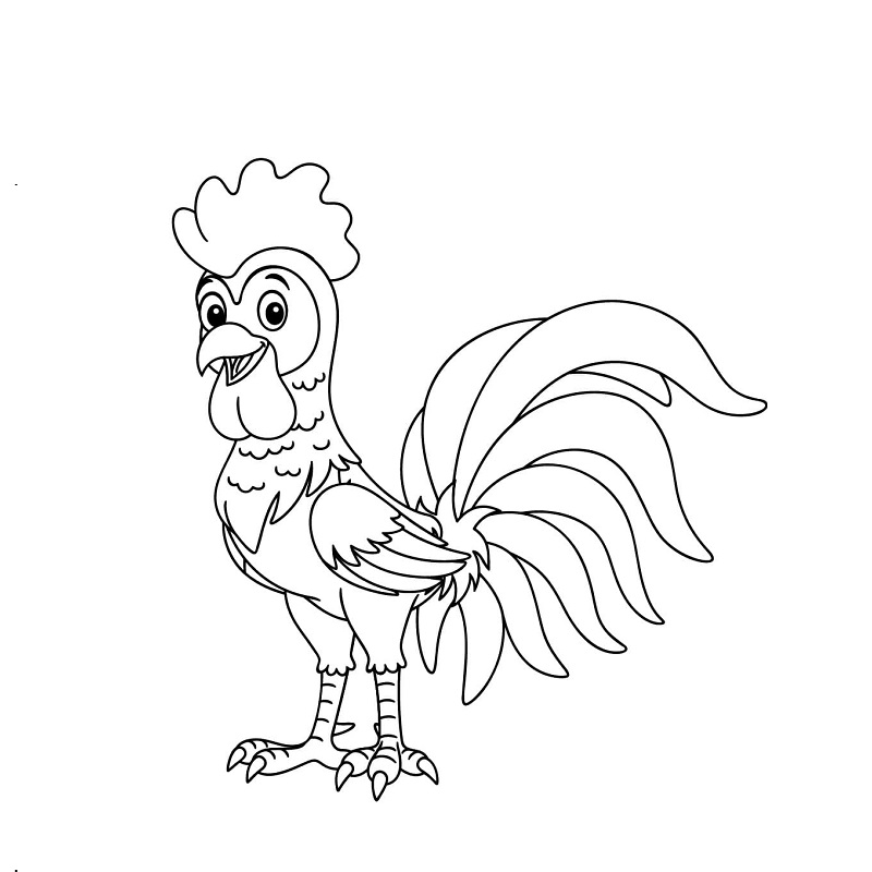 Cute Rooster pictures drawing