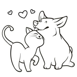 Valentine day coloring pages free